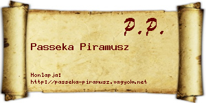 Passeka Piramusz névjegykártya
